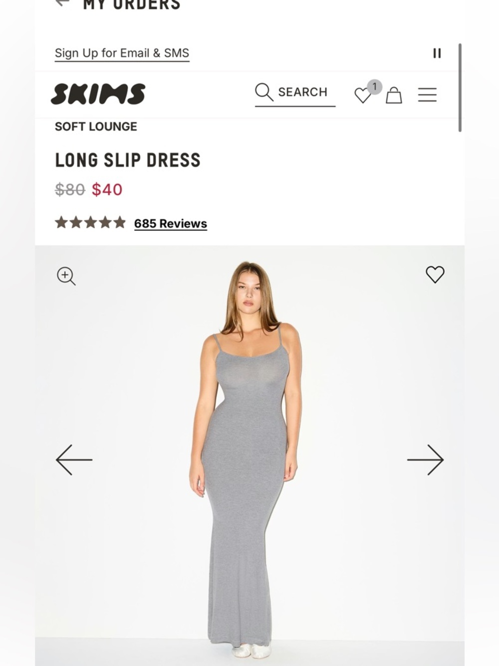 SOLD OUT SKIMS SOFT LOUNGE LONG SLIP DRESS NWT